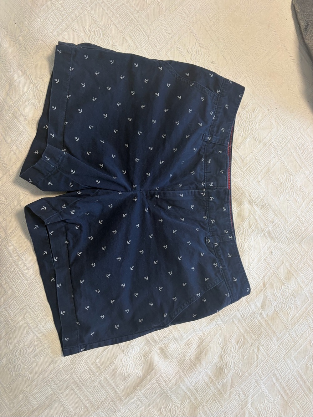 Tommy Hilfiger Navy Blue Anchor-Print Bermuda Shorts